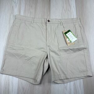 Tailor Vintage Airotec Mens Summer Khaki Greenwich Luxe Performance Shorts Sz 40